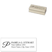 Professioneel monogram retouradres 	rubberstempel (Gestempeld)