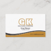 Professioneel monogram visitekaartje (Voorkant)