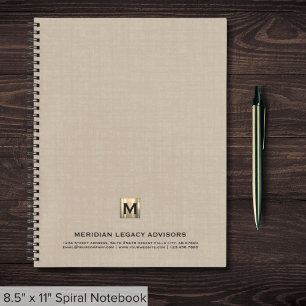 Professioneel Monogram Zakelijk Notitieboek