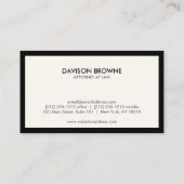 Professioneel Monogram Zwart en Ivoor Visitekaartje (Achterkant)