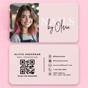 Professioneel Nagelstylist Foto QR Code Visitekaartje