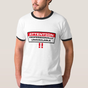 professioneel niet beschikbaar t-shirt