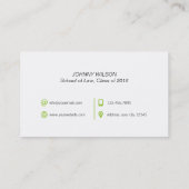 Professioneel, nieuw Afstuderen Visitekaartje voor Contactkaartje (Achterkant)