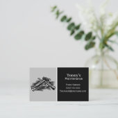 Professioneel onderhoud en carpenter met tools visitekaartje (Staand voorkant)