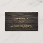 Professioneel ontwerp Gold Monogram hout Visitekaartje (Achterkant)