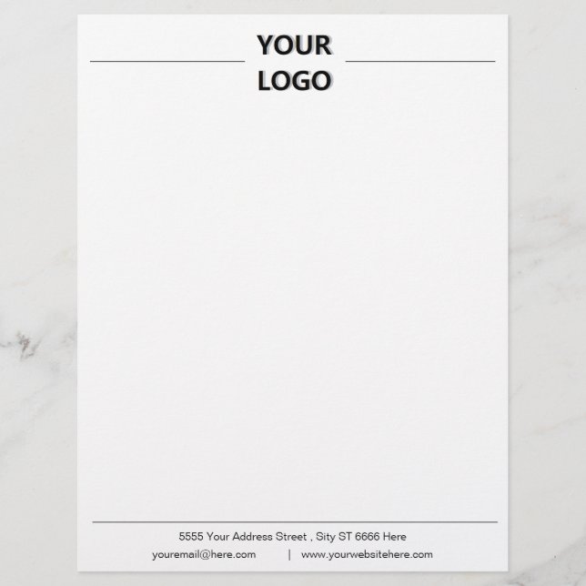 Professioneel Ontwerpbedrijf Letterhead met Logo Briefhoofd (Voorkant)