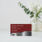  Professioneel ontworpen Silver Tone Classy Visitekaartje (Staand voorkant)