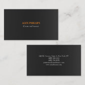 Professioneel Oranje achtergrond grijs Visitekaartje (Voorkant / Achterkant)