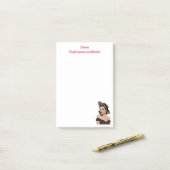 Professioneel overdenker, elegant, Roze Persoonlij Post-it® Notes (Op bureau)