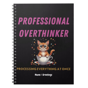 Professioneel Overdenker Herkenbare Kattenhumor  Notitieboek