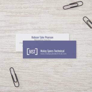 Professioneel paars en wit visitekaartje