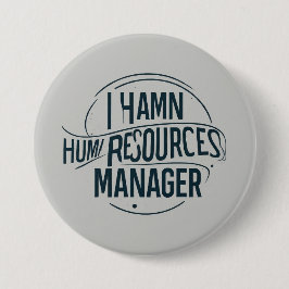 Professioneel personeelsmanager ronde button 7,6 cm