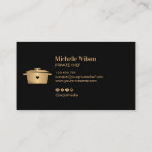 Professioneel Persoonlijk Chef Catering Restaurant Visitekaartje (Achterkant)