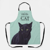 Professioneel, persoonlijk Schort met kat (Voorkant)