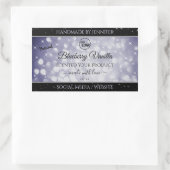 Professioneel productlabel Ocean Blue Glitter Logo Rechthoekige Sticker (Tas)