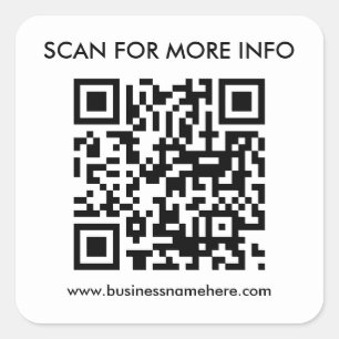 Professioneel QR Barcode Vierkante Sticker