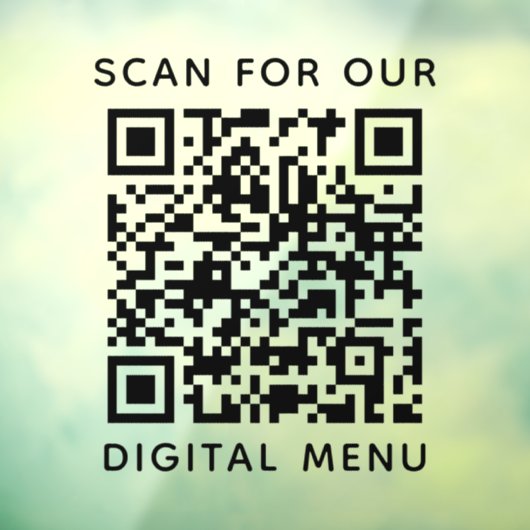 Professioneel QR-code digitaal menu Raamsticker (Vel 3)