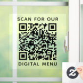 Professioneel QR-code digitaal menu Raamsticker (Huis)