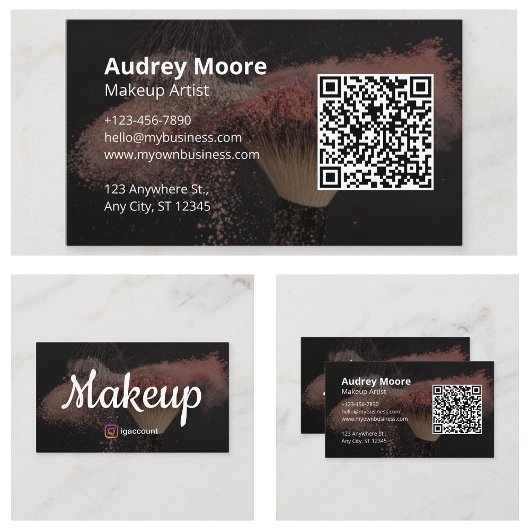Professioneel QR-code-make-up Visitekaartje
