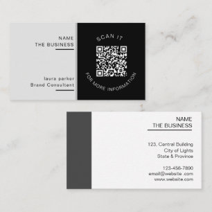 Professioneel QR-code minimaal scanbaar promotie Visitekaartje