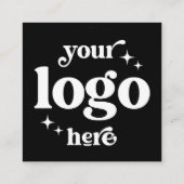 Professioneel QR-code Minimal Design met Logo Vierkante Visitekaartje (Achterkant)