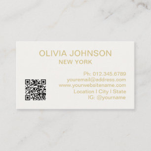 Professioneel QR-code modern minimalistisch goud i Visitekaartje