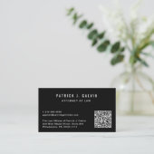 Professioneel QR-code zwart Visitekaartje (Staand voorkant)
