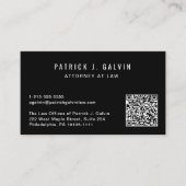 Professioneel QR-code zwart Visitekaartje (Voorkant)