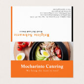 Professioneel restaurant en catering visitekaartjes (Buitenkant ongevouwen)