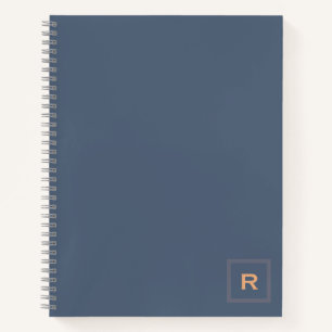 Professioneel Retro Blauw Effen Kleur Duidelijk In Notitieboek