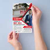 Professioneel Rode Vastgoed Agent Kopen Verkopen I Flyer (Hand)