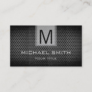 Professioneel roestvrij staal monogram #3 visitekaartje