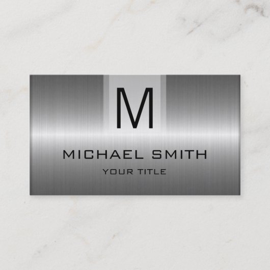 Professioneel roestvrij staalmonogram visitekaartje (Voorkant)