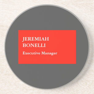 Professioneel rood grijs minimalistisch modern jou zandsteen onderzetter