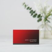 Professioneel Rood Grijs Trendy Modern Indrukwekke Visitekaartje (Staand voorkant)
