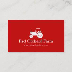 Professioneel rood wit boerderij visitekaartje