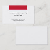 Professioneel rood wit modern minimalistisch ontwe visitekaartje (Voorkant / Achterkant)