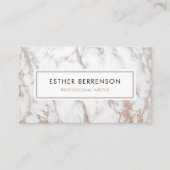 Professioneel Roos Goud Marmer Visitekaartje (Voorkant)