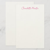 Professioneel Roze Witte Manager Consultant Direct Briefpapier (Voorkant / Achterkant)