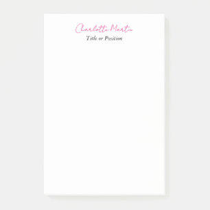 Professioneel Roze Witte Manager Consultant Direct Post-it® Notes