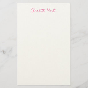 Professioneel Roze Witte Manager Consultant Hoofd Briefpapier