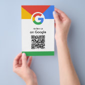 Professioneel scannen om Google QR-code bedrijfsbe Flyer (Hand)