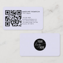 Professioneel Schoon Lavendel Bedrijfslogo QR Code