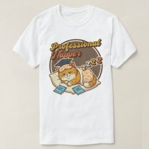Professioneel Slaapkop, Kat T-shirt