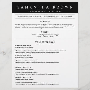 Professioneel sollicitatieresumé