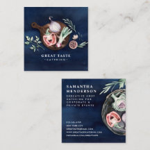 Professioneel Stijlvol Blauw Waterverf Catering