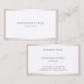 Professioneel, stijlvol design, zilver visitekaartje (Voorkant / Achterkant)