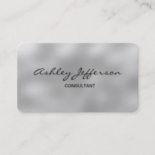 Professioneel stijlvol script Trendy Grey Visitekaartje