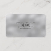 Professioneel stijlvol script Trendy Grey Visitekaartje (Achterkant)