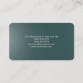 Professioneel Stijlvol Script Trendy Slate Grey Bl Visitekaartje (Achterkant)